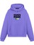 Gamer Baskılı Mor Unisex Oversize Fit Pamuklu Kapüşonlu Sweatshirt 1