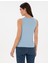 Kadın Açık Mavi Ex. Slim Fit Örme Bluz 50301485-VR003 5
