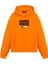 Gamer Baskılı Turuncu Unisex Oversize Fit Pamuklu Kapüşonlu Sweatshirt 1