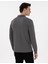 Erkek Gri Slim Fit Kıvrılmaz Yaka Sweatshirt 50307408-VR024 5