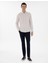 Erkek Bej Slim Fit Çizgili Uzun Kollu Gömlek 50301583-VR011 4
