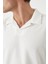 Havlu Kumaş Polo Yaka Erkek T-Shirt - Ekru 2