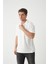 Havlu Kumaş Polo Yaka Erkek T-Shirt - Ekru 5