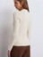 Kadın Ekru Dik Yaka Çıtçıtlı Triko KAZAK-10686 2