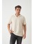 Havlu Kumaş Polo Yaka Erkek T-Shirt - Bej 1