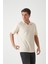 Havlu Kumaş Polo Yaka Erkek T-Shirt - Bej 5