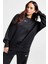 Sportswear Essential Collection Fleece Oversized Crew Kadın Sweatshirt Siyah 1