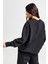 Sportswear Essential Collection Fleece Oversized Crew Kadın Sweatshirt Siyah 2