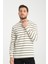%100 Pamuk Uzun Kollu Çizgili Erkek Sweatshirt 3