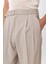 Bej Modal Kumaş Relax Fit Kemerli Erkek Pantolon 4