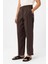 Kahve Modal Kumaş Relax Fit Kemerli Erkek Pantolon 2