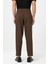 Kahve Yüksek Bel Straight Fit Erkek Pantolon 3