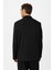 Siyah Relax Fit Kruvaze Kapama Erkek Teknik Blazer Ceket 5