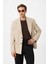 Bej Relax Fit Erkek Blazer Ceket 2