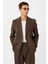 Kahve Relax Fit Kruvaze Erkek Blazer Ceket 1
