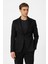 Siyah Slim Fit Comfort Erkek Takım 4