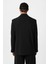 Siyah Relax Fit Kruvaze Erkek Blazer Ceket 5