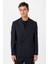 Lacivert Relax Fit Kruvaze Kapama Erkek Teknik Blazer Ceket 3