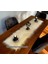 Runner Krem Kürklü Peluş Masa Örtüsü Şık Dekoratif Lüks Elegant Modern Dekoratif Runner 5