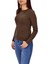 Kadın Düz Renk Vücuda Oturan Uzun Kollu Sweatshirt BGL-ST04209 2