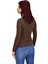 Kadın Düz Renk Vücuda Oturan Uzun Kollu Sweatshirt BGL-ST04209 4