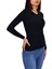 Kadın Düz Renk Vücuda Oturan Uzun Kollu Sweatshirt BGL-ST04296 3