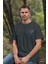 Unisex T-Shirt, Animals, Karga Tasarım Baskılı, Regular, Siyah T-Shirt NO:00341 3