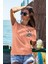 Unisex T-Shirt, Animals, Panda Tasarım Baskılı, Regular, Somon T-Shirt NO:00310 2