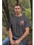 Unisex T-Shirt, Animals, Tilki Tasarım Baskılı, Regular, Antrasit T-Shirt NO:00311 3