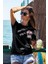 Unisex T-Shirt, Animals, Gitarist Ördek Tasarım Baskılı, Oversize, Siyah T-Shirt NO:00344 2