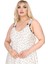 Butik Askılı V Yaka Beyaz Puanlı Eteği Leopar Desen Elbise 4