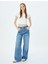 Aplikeli Kısa Kollu Slim Fit Bisiklet Yaka Crop Tişört 1