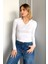 Kadın Patlı Düğmeli Uzun Kol Body 21926 5