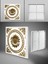 Papatya Baskılı , Gold Baskı LED Ev Avize, 60 x 60 LED Armatür, 60WATT, Lüks LED Panel Armatür, 6400K, 2