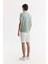Erkek Mint Yeşil Bisiklet Yaka Reflektörlü Bi Stretch Interlok T-shirt A51y1037 4