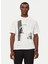 Bisiklet Yaka Baskılı Ekru Erkek T-Shirt 6dzthz Zjbyz 61AK 1