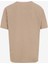 D5SM-TST3846 Açık Kahve Bisiklet Yaka Relaxed Baskılı Erkek T-Shirt 2