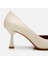 01AYH304210A400 KADIN Deri Ekru Orta Topuklu Stiletto 3