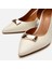 01AYH304210A400 KADIN Deri Ekru Orta Topuklu Stiletto 4