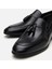 02AYH303410A100 ERKEK Deri Siyah Püskül Detaylı Loafer 4