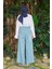 1123-DENIM Bağcıklı Bol Paça Pantolon Açık Mavi 4