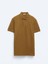 Safran Düz Polo Yaka %100 Pamuk T-Shirt 1