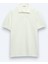 Kırık Beyaz Düz Polo Yaka %100 Pamuk T-Shirt 1