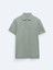 Haki Düz Polo Yaka %100 Pamuk T-Shirt 1
