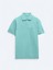 Nil Yeşili Düz Polo Yaka %100 Pamuk T-Shirt 1