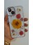 Iphone 13/14 Uyumlu Gerçek Kurutulmuş Çiçek Dizayn Krom Çerçeveli Şeffaf Telefon Kılıfı 1