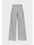 Weslie Gri Yüksek Bel Patı Fermuarlı Wideleg Jean Pantolon C 4871-005 2