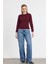 3011 Ribana Detay Uzun Kollu Bluz Bordo 2