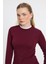 3011 Ribana Detay Uzun Kollu Bluz Bordo 4