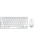Beyaz Kablosuz Zarif Sessiz Tasarım Dual Mode 2.4g+Bt5.2 Klavye Mouse Set Ios Android Windows Uyumlu 2